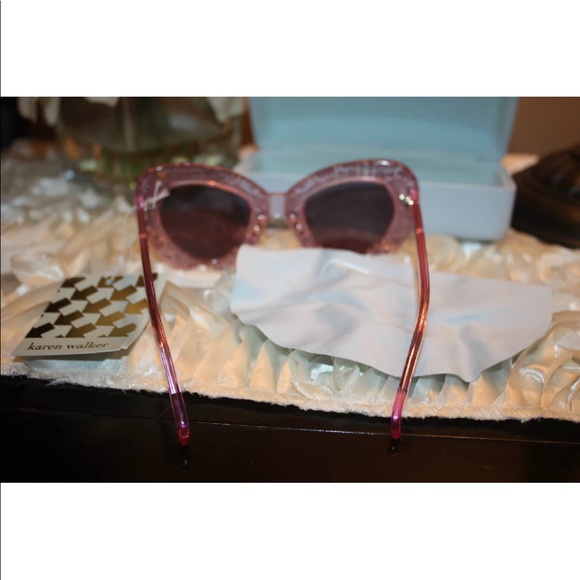 Karen Walker Pink Metallic Silver Sunglasses